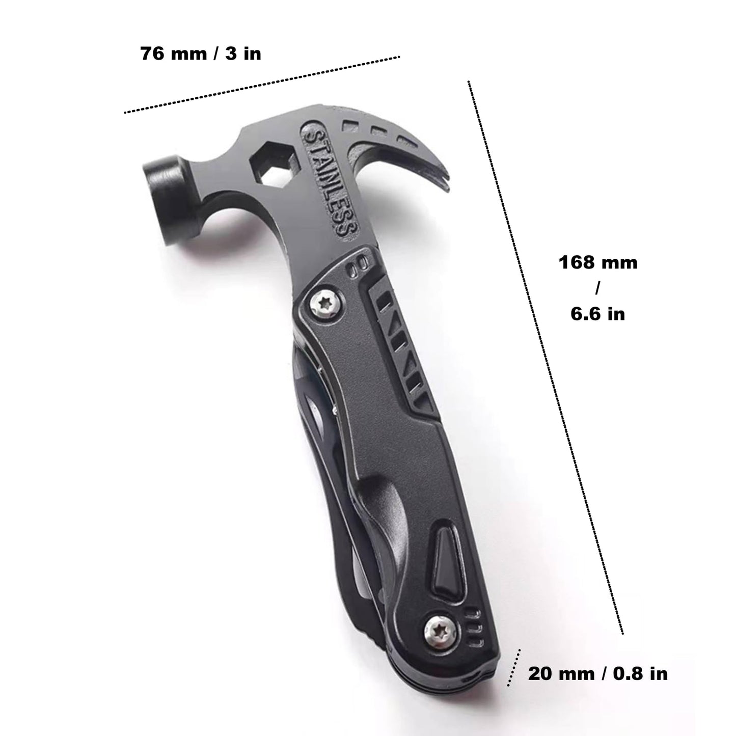 GCFTIFF All in One Survival Tools Hammer Multitool, Camping Hunting Hiking Presents,Cool Gadgets for Boyfriend Husband Grandpa Women Birthday Valentines