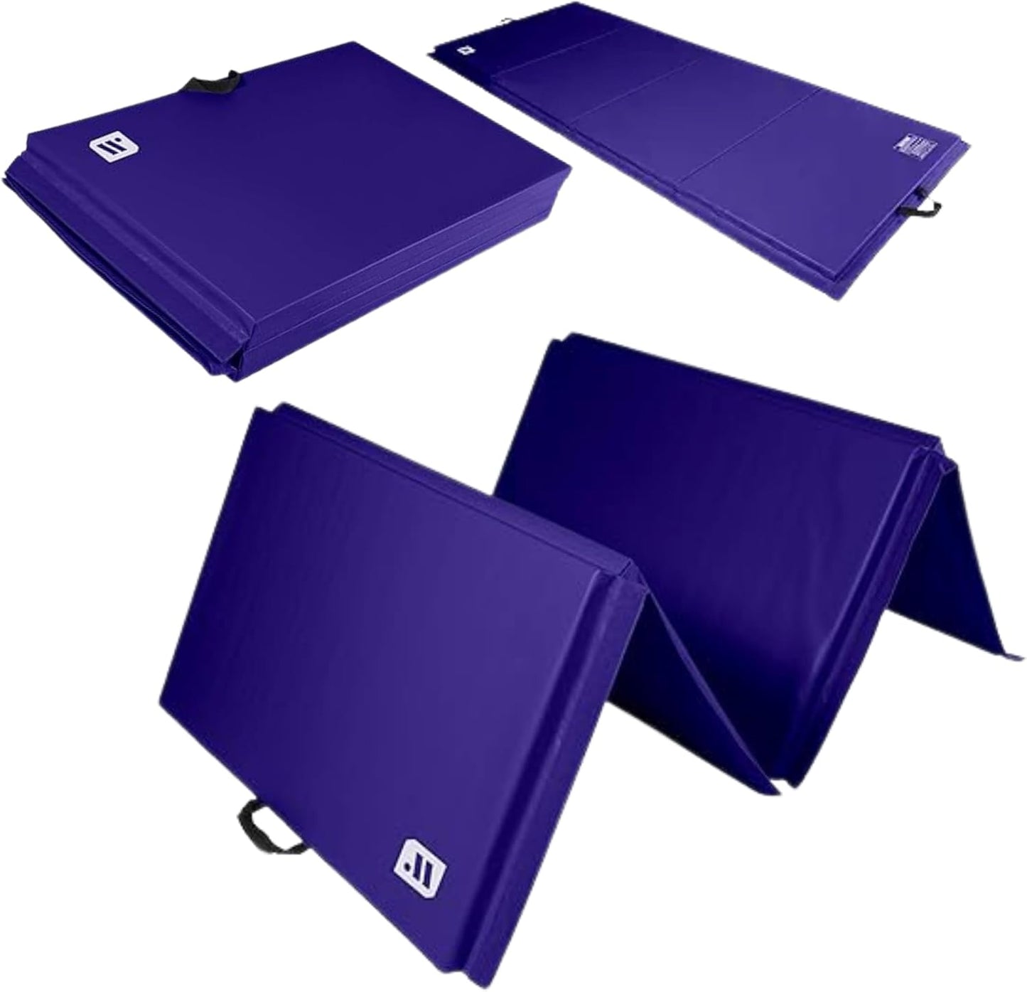 4ft x 10ft x 2in Fitness Mat - Lightweight, Foldable Exercise Mat for Personal Use