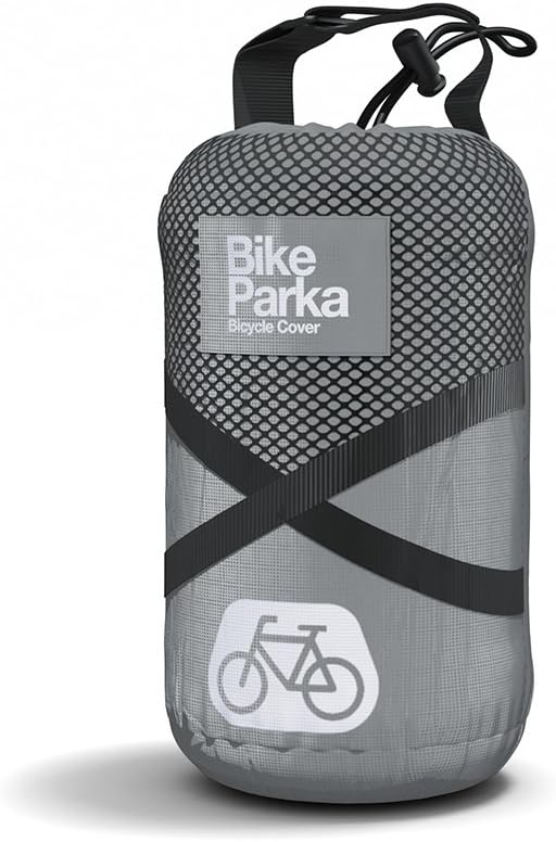 Urban Bike Cover - Waterproof & Durable with Lock-Through Panels, RipStop fabric, Adjustable for Any Bike, Attachable Stuff Sac - Ideal for Bikes in Daily Use (Ciel Blue)