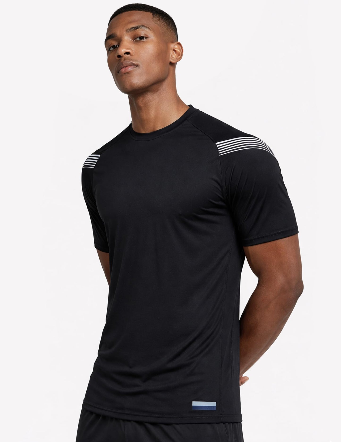 5 Pack Men’s Active Quick Dry Crew Neck T Shirts | Athletic Running Gym Workout Short Sleeve Tee Tops Bulk (Set 5, 3X-Large) Blacks