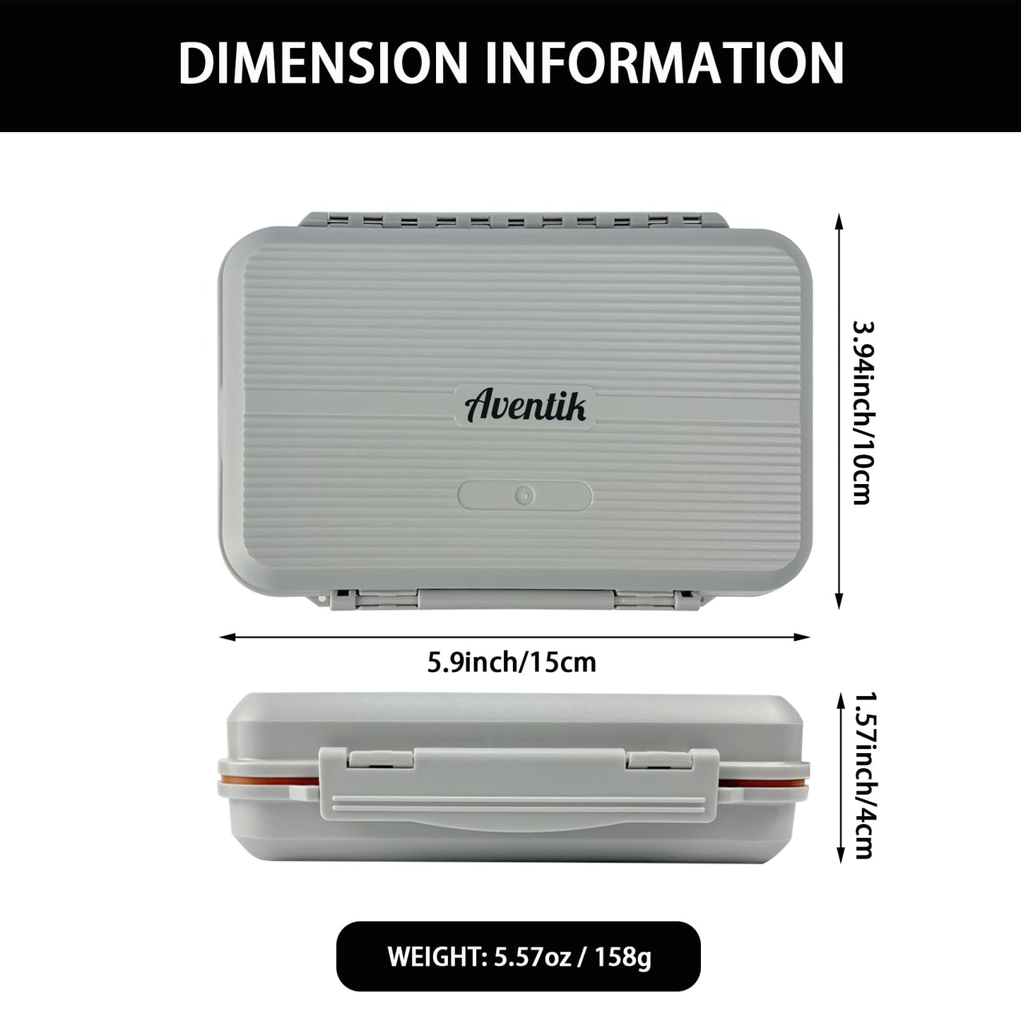 Aventik Large Capacity Waterproof Fly Fishing Box 4-Layer Foam Tackle Fishing Box for Freshwater Saltwater Streamer Storage with 2 Mini Hook box Piece Magnetic and Hook threader (H039X)