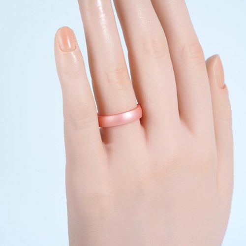 icooci 10/6/4 Packs Inner Arc Ergonomic Breathable Design, Silicone Rings for Women, Women's Silicone Wedding Band, 6mm Wide - 2mm Thick,Size 09