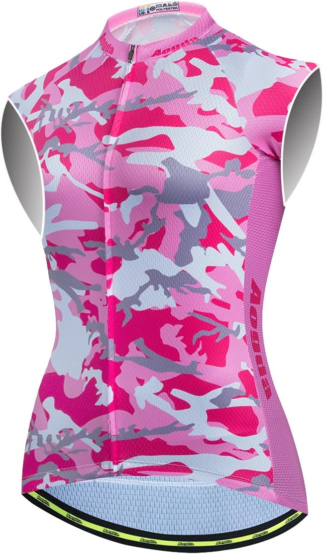 Aogda Sleeveless Cycling Jerseys Women Bike Tops Team Biking Shirts Bicycle Vests Clothing