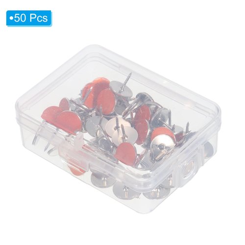 PATIKIL Reflective Tack, 50 Pcs Trail Marking Tacks Metal Hiking Markers Glow Tacks for Hiking, Hunting, Camping, Orange