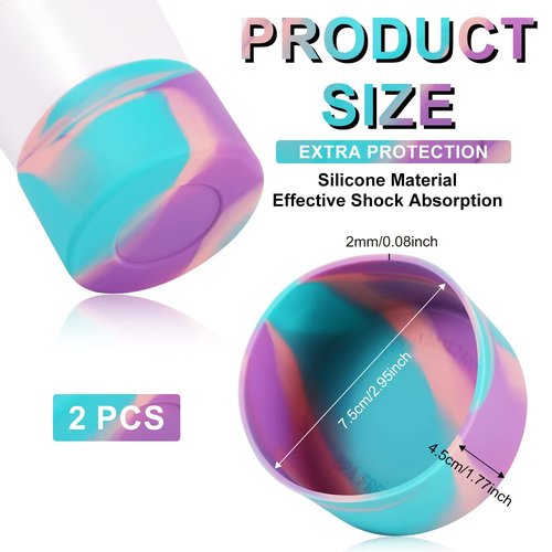 LUTER 2PCS Silicone Boots, Protective Silicone Boot Sleeve Silicone Sleeve for Water Bottle Silicone Water Bottle Case Compatible with Stanley Quencher Adventure 40oz or for Stanley IceFlow 20oz 30oz