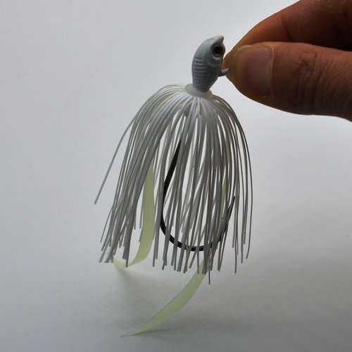 Silicone Quick Change Squid Jig Skirts for Spinnerbaits & Bass Lures - White, 12 Bundles (90pcs, 3 Inch Strands with Two Neckties)