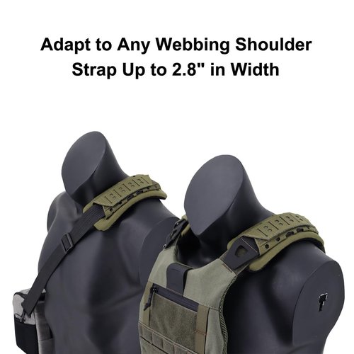 AZB 2 Pcs Tactical Vest Shoulder Strap Pads Backpack Breathable Mesh Cushion Pad