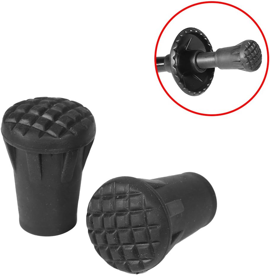 FILFEEL Hiking Stick, 6pcs/Set Replacement Outdoor Trekking Pole Tip End Walking Cover Protector