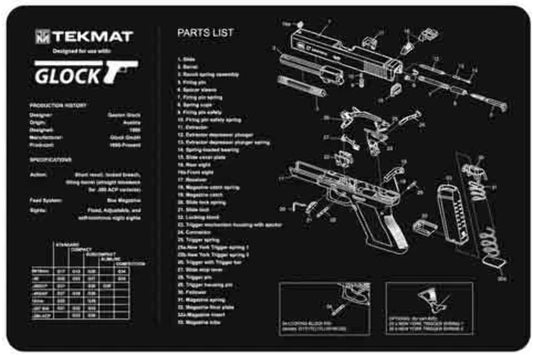 TekMat Gun Cleaning Mat for use with Glock , Black