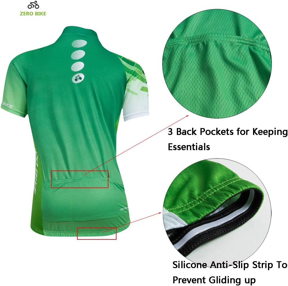 ZEROBIKE® Women's Short Sleeve Cycling Jersey Jacket Cycling Shirt Quick Dry Breathable Mountain Clothing Bike Top