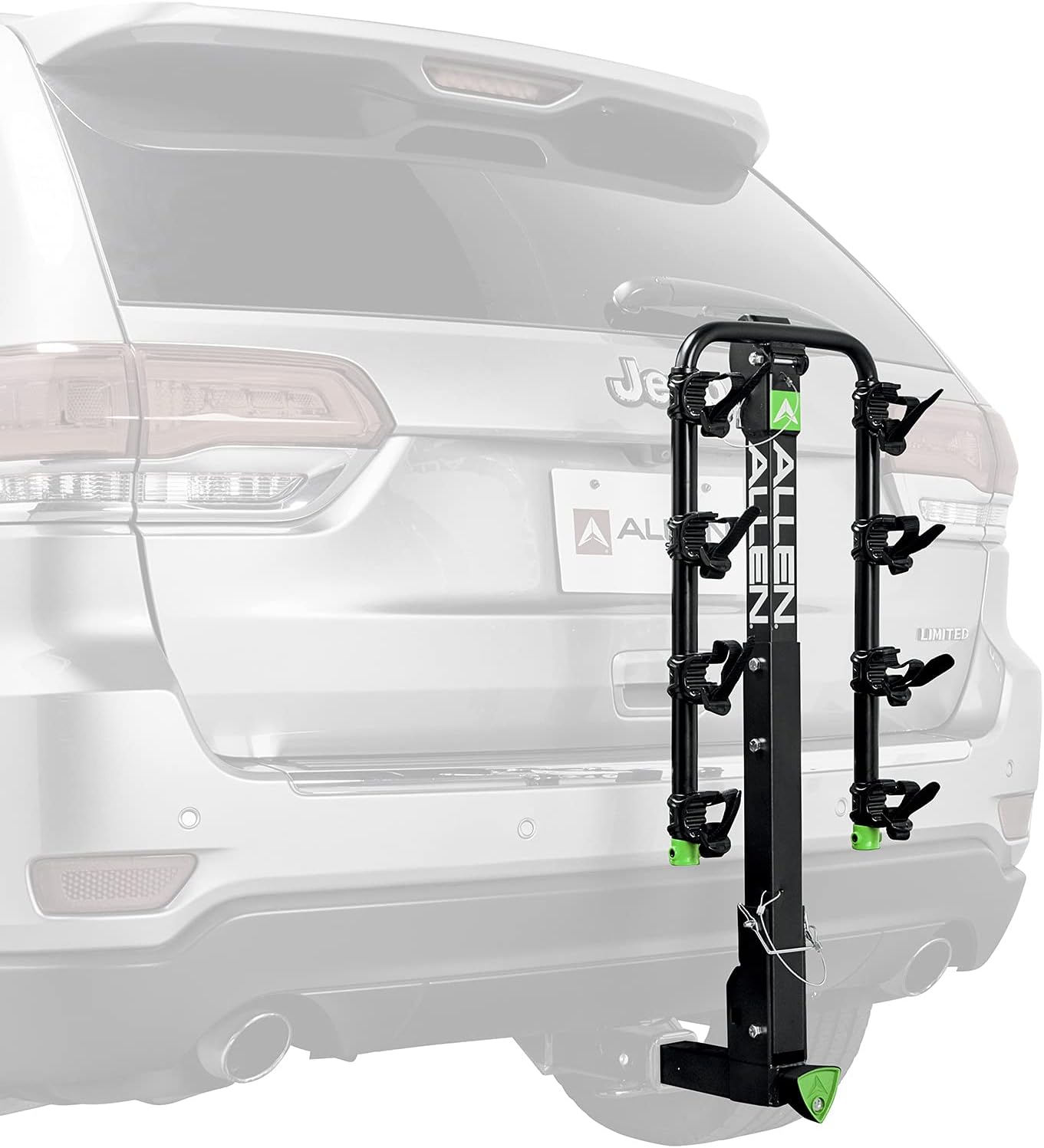 Allen Sports Deluxe Locking Quick Release 4-Bike Carrier for 2 Inch Hitch, Model 542QR, Black