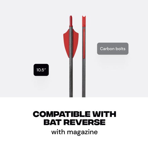 BALLISTA BAT Reverse Draw Compound Mini Crossbow with Magazine - Small Crossbow for Hunting and Target - Fast 340 fps, Powerful 150 lbs, Lightweight 3.44 lbs