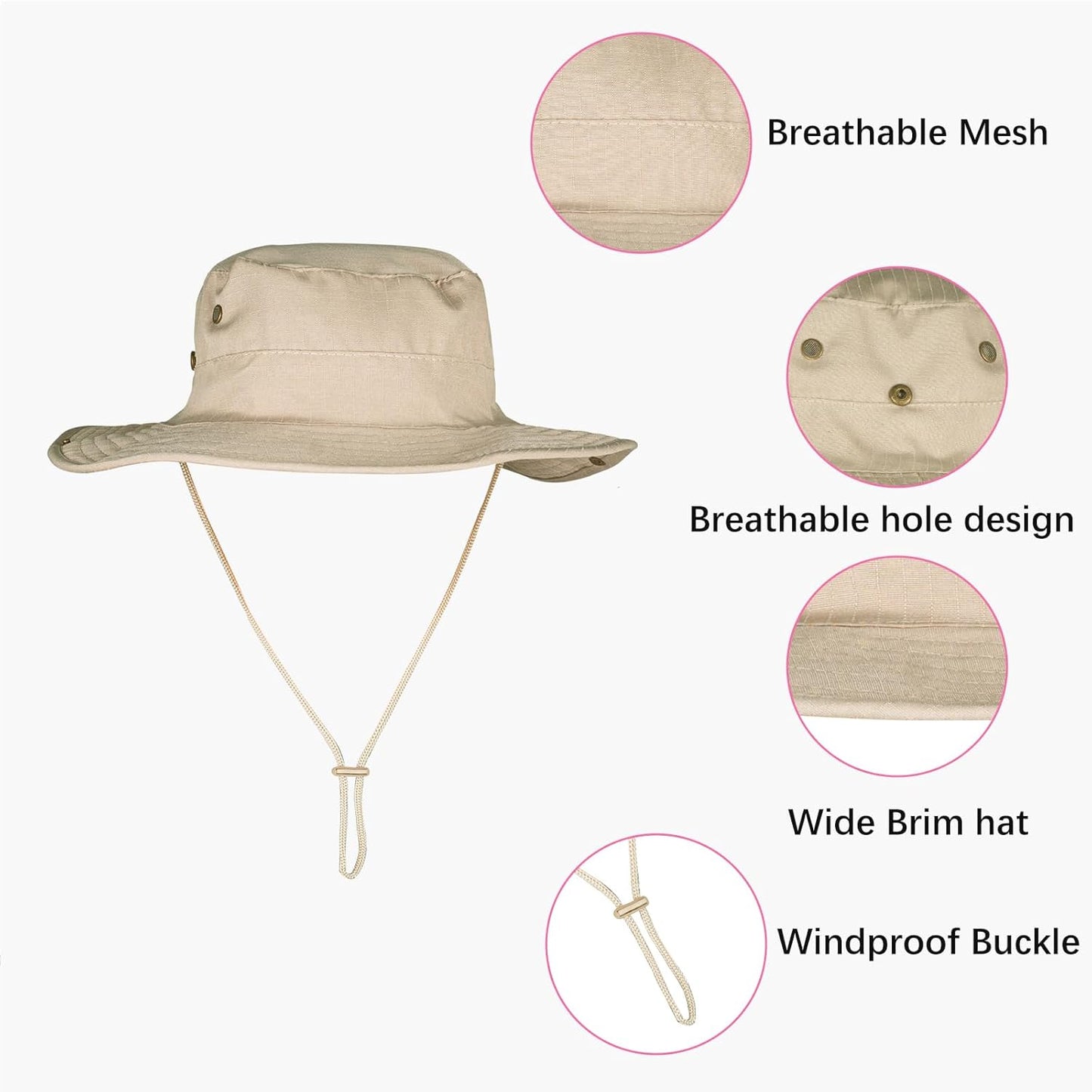 UPF 50+ Sun Hat | Foldable Boonie Hat for Men & Women | Fishing & Hiking