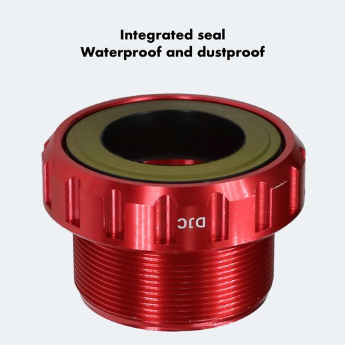 DJC Bike Ceramic Bearing Bottom Bracket BSA 68-73mm English Threaded BB 24mm Spindle, Fit MTB Road Bike Hollow Deore XT SLX R7000 R8000 4700 5800 6800 IXF Prowheel(Ceramic 24-24mm red)