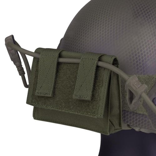 KRYDEX Tactical Helmet Counterweight Pouch with Elastic Flashlight Chemlight Battery Holder for OPS Fast BJ PJ MH Type Helmets (Ranger Green)