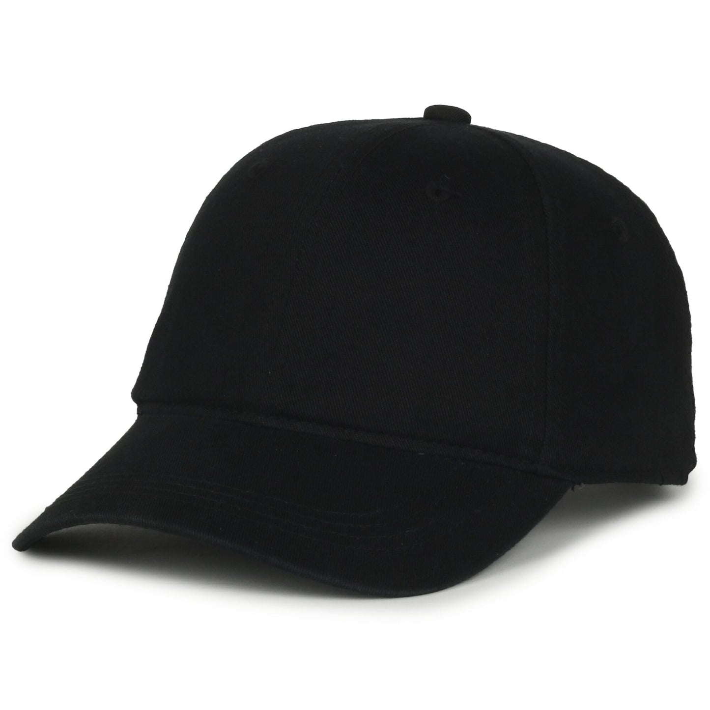 Outdoor Cap Blank Baseball Cap – Garment Washed Cotton Dad Hat, Low Profile Unstructured, Adjustable Tuck Strap, Black, One Size