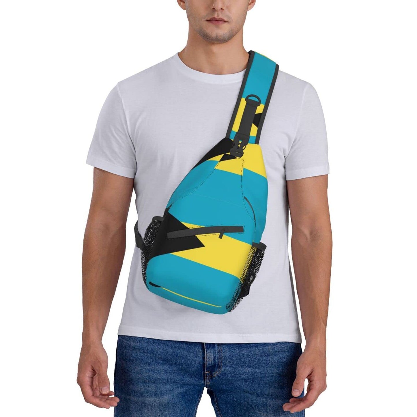 FYCFSLMY Bahamas Flag Outdoor Cross-body Shoulder Bag, Unisex Backpack For Women Men Young Hiking Travel