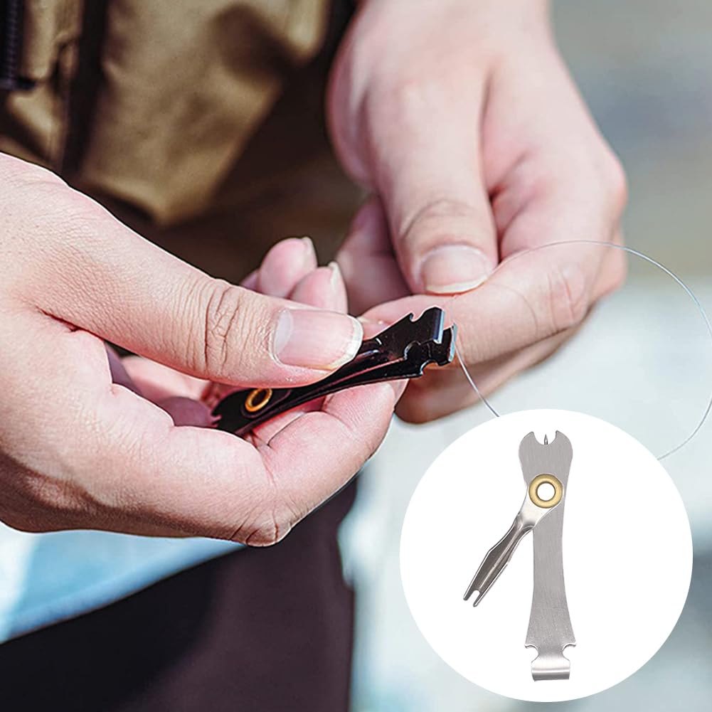 Auswalar 3 PCS Fishing Knot Tying Tool,Line Cutter,Fishing Quick Knot Tool Fly Fishing Angler Accessories Nail Knot Tying Tool for Hooks,Lures and Line