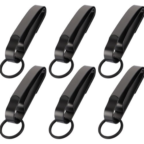 YAYODS 6 Pack Duty Belt Key Holder, Duty Belt Key Clip Tactical Key Holder with Keyring, Tactical Stealth Key Ring Holder for Police and Fire Agencies duty belt, 2.25 Inch Max