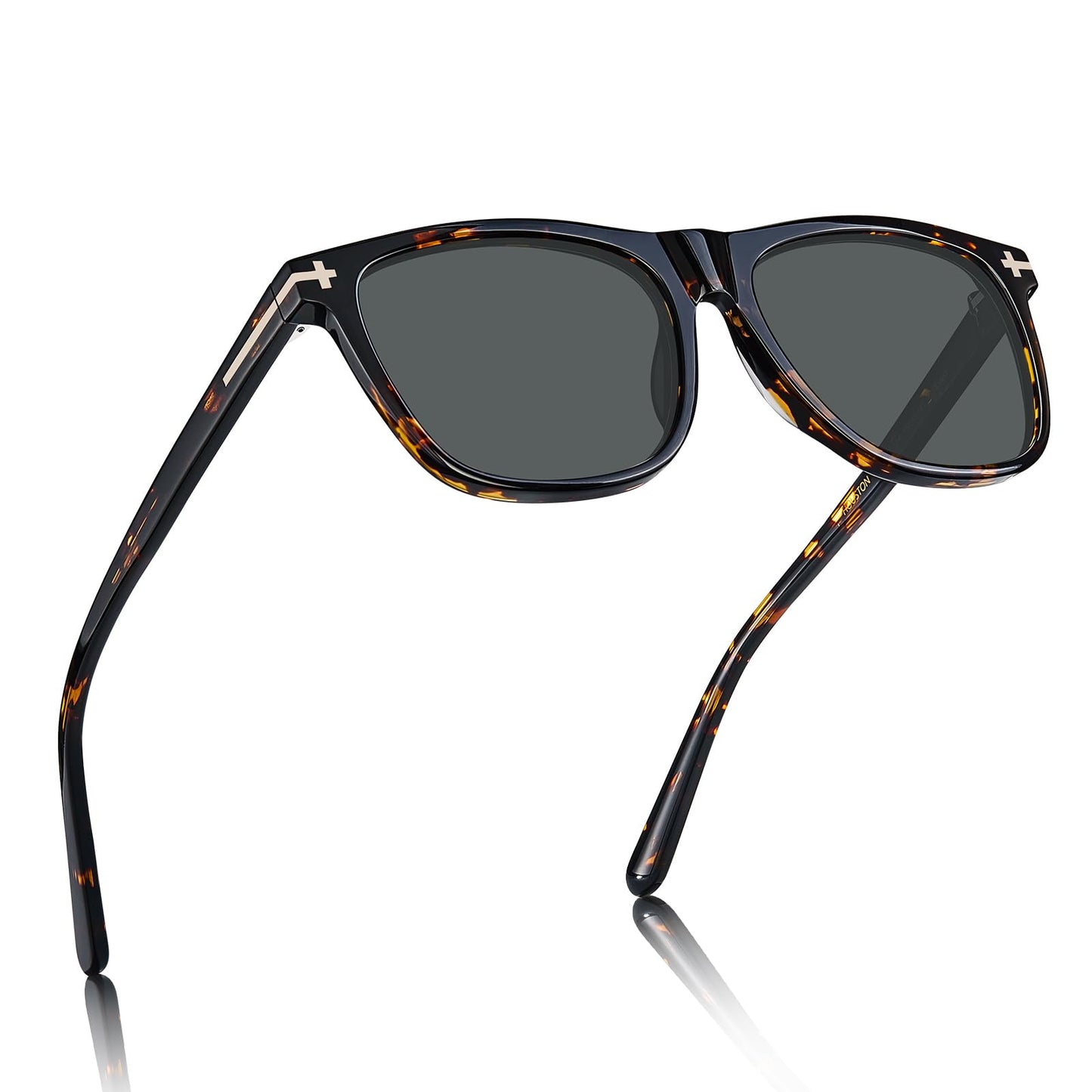 AVAWAY Square Polarized Sunglasses for Men Retro UV400 Protection, Acetate Fashion Driving Eyewears Male Outdoor Sport Glasses