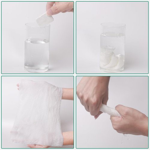 Disposable Towel Compressed Towel, Disposable Face Compressed Towels Large Size Coin Tissue Portable Washcloth Reusable for Travel Camping Hiking Outdoor Sports Beauty Salon SPA 20 Pcs