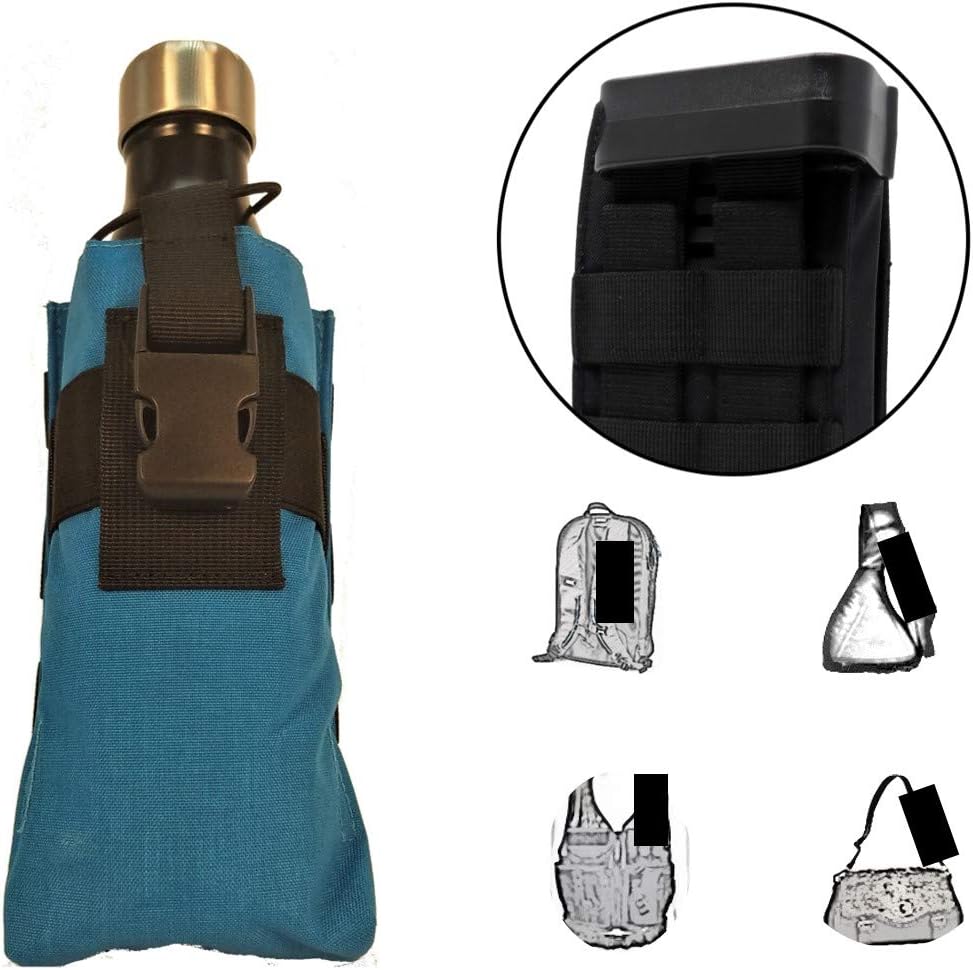Water Bottle StrapPack - Backpack Shoulder Strap Pocket, Fits Bottle up to 3.25" Wide