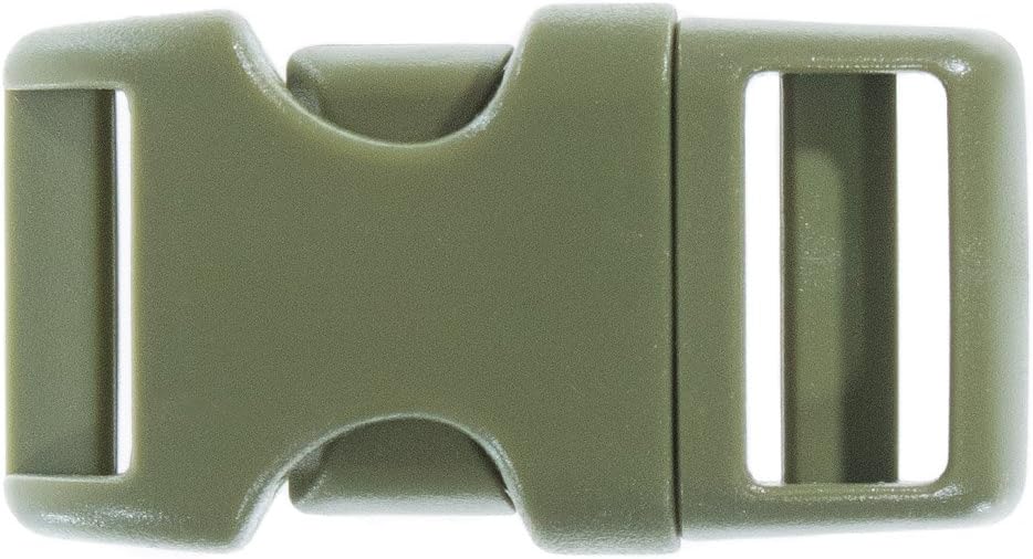 Paracord Planet 5/8 Inch Contoured Side Release Buckle (Black Cat, 10 Pack)