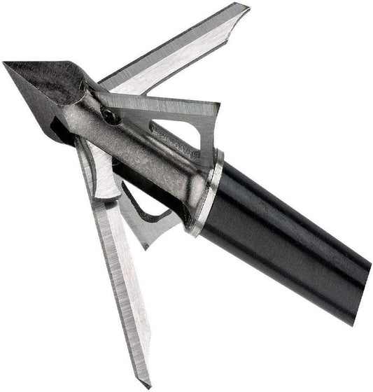 Muzzy Trocar HB Hybrid 4 Blade Broadhead, Silver
