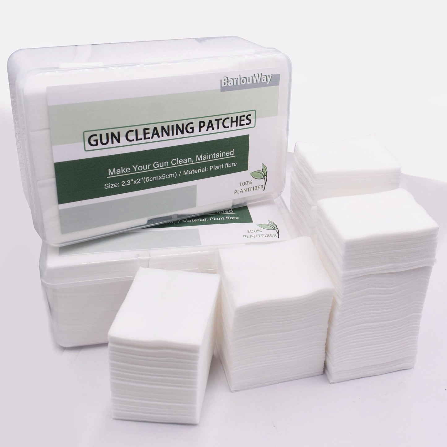 3000 Pieces Gun Cleaning Patches with Storage Case Highly Absorbent Lint Free Gun Wipes 2" Square Gun Patches for Pistol Rifle Firearms Fit for .22-.45 Cal Firearms (3000)