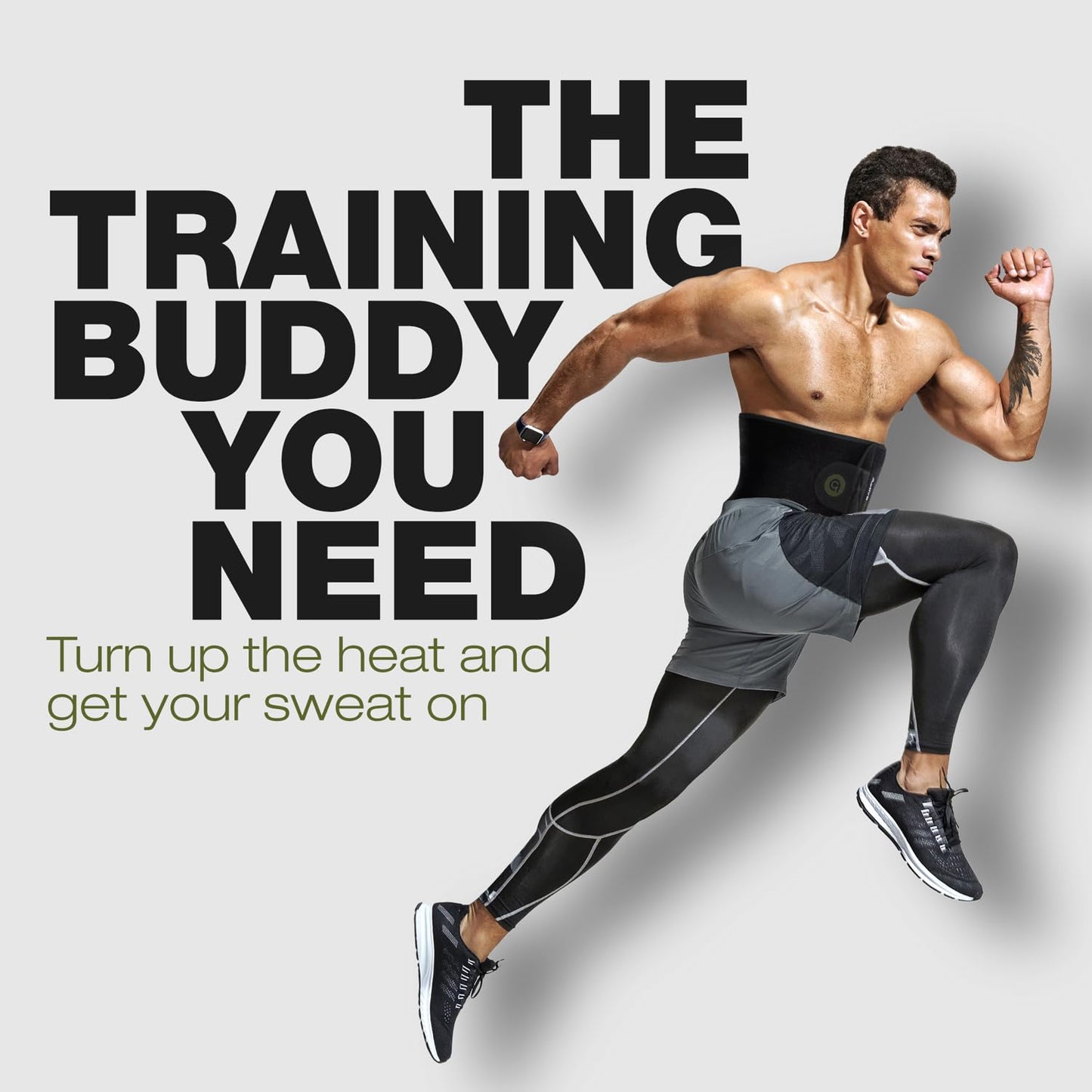 ActiveGear Waist Trimmer Belt for Stomach and Back Lumbar Support, Medium: 8" x 42" - Army Green