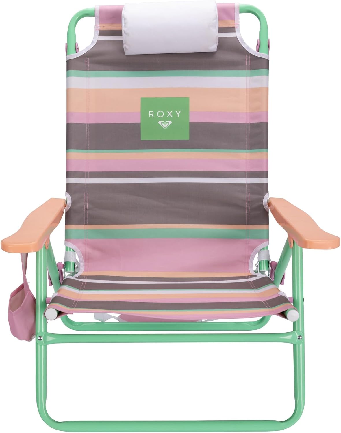 ROXY Beach Chair – Lounge Chair Outdoor, Lightweight Folding Chair with Adjustable Recline and Cup Holder – Beach Days, Pool Lounge Chairs, Folding Camping Chairs, Sun Tanning Chair or Festival