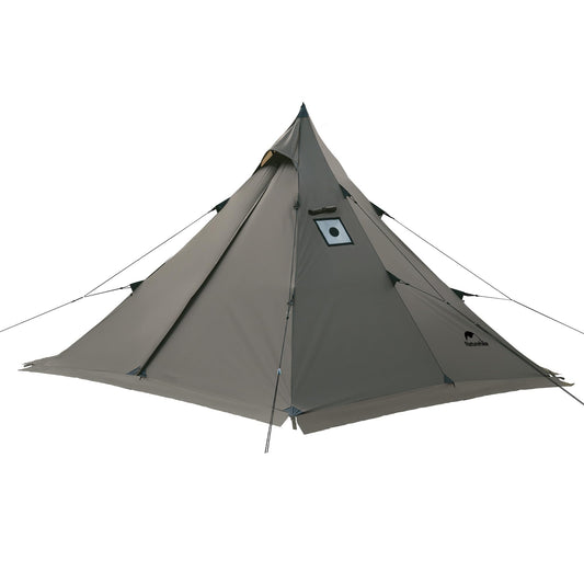 Naturehike Ranch Fire Teepee Tent, 4 Season Hot Tent with Stove Jack, Windproof Waterproof Cold Weather Winter Tents for Camping