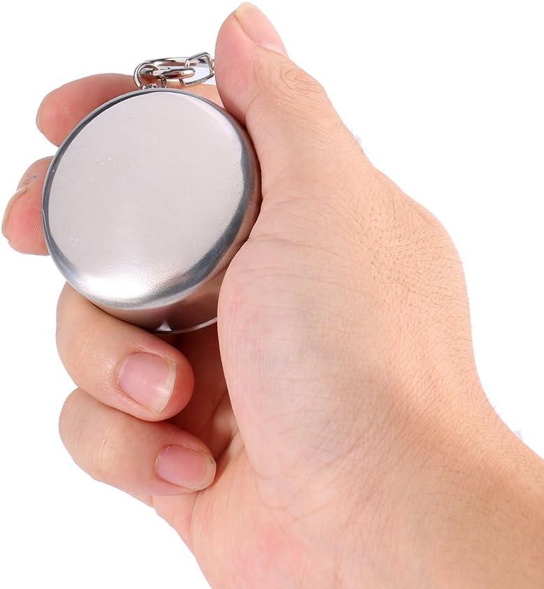 Fdit Travel Folding Cup S/M/L Stainless Steel Cup Camp Keychain Design Retractable Telescopic Collapsible Cup(S)