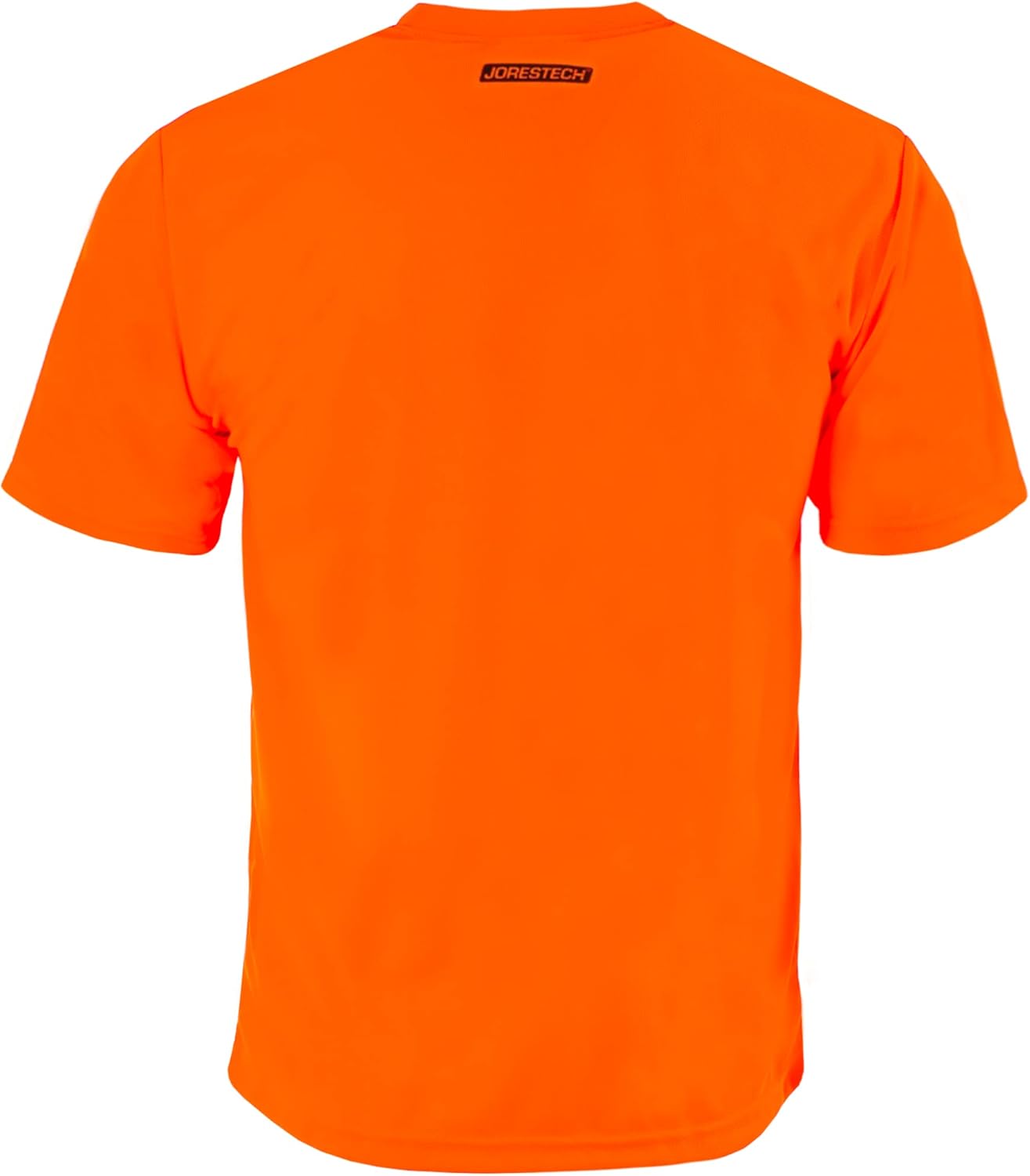 JORESTECH Safety High Visibility Orange or Yellow Short Sleeve Work T Shirt with Chest Pocket, Moisture Wicking Fabric