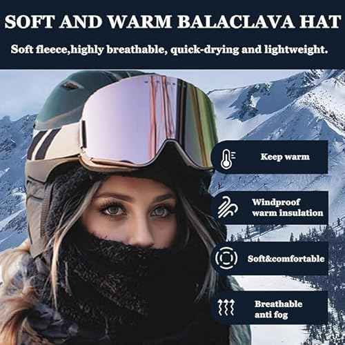 Balaclava Winter Men's and Women's Ski Masks - Outdoor Windproof Warm Hat, Ideal Winter Mask and Hooded Scarf
