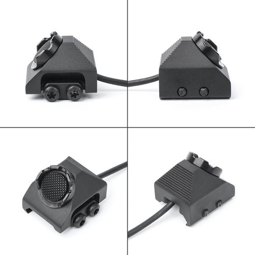 NECARL Remote Pressure Switch, Tactical Flashlight Weapon Light Switch with SF Plug for M300 M600 Scout Light, Aluminium Alloy Switch Fit for 20mm Picatinny Rail (S-BK)