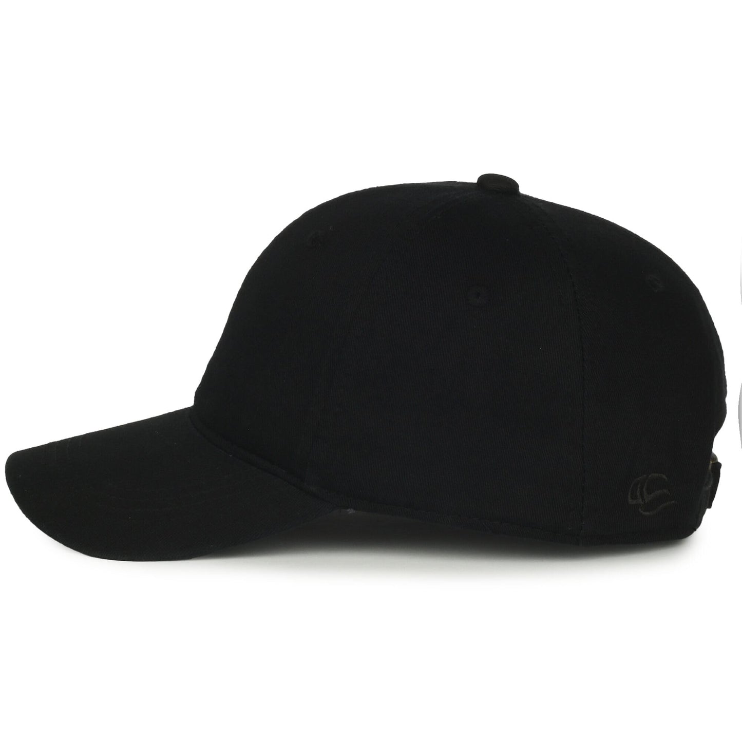 Outdoor Cap Blank Baseball Cap – Garment Washed Cotton Dad Hat, Low Profile Unstructured, Adjustable Tuck Strap, Black, One Size