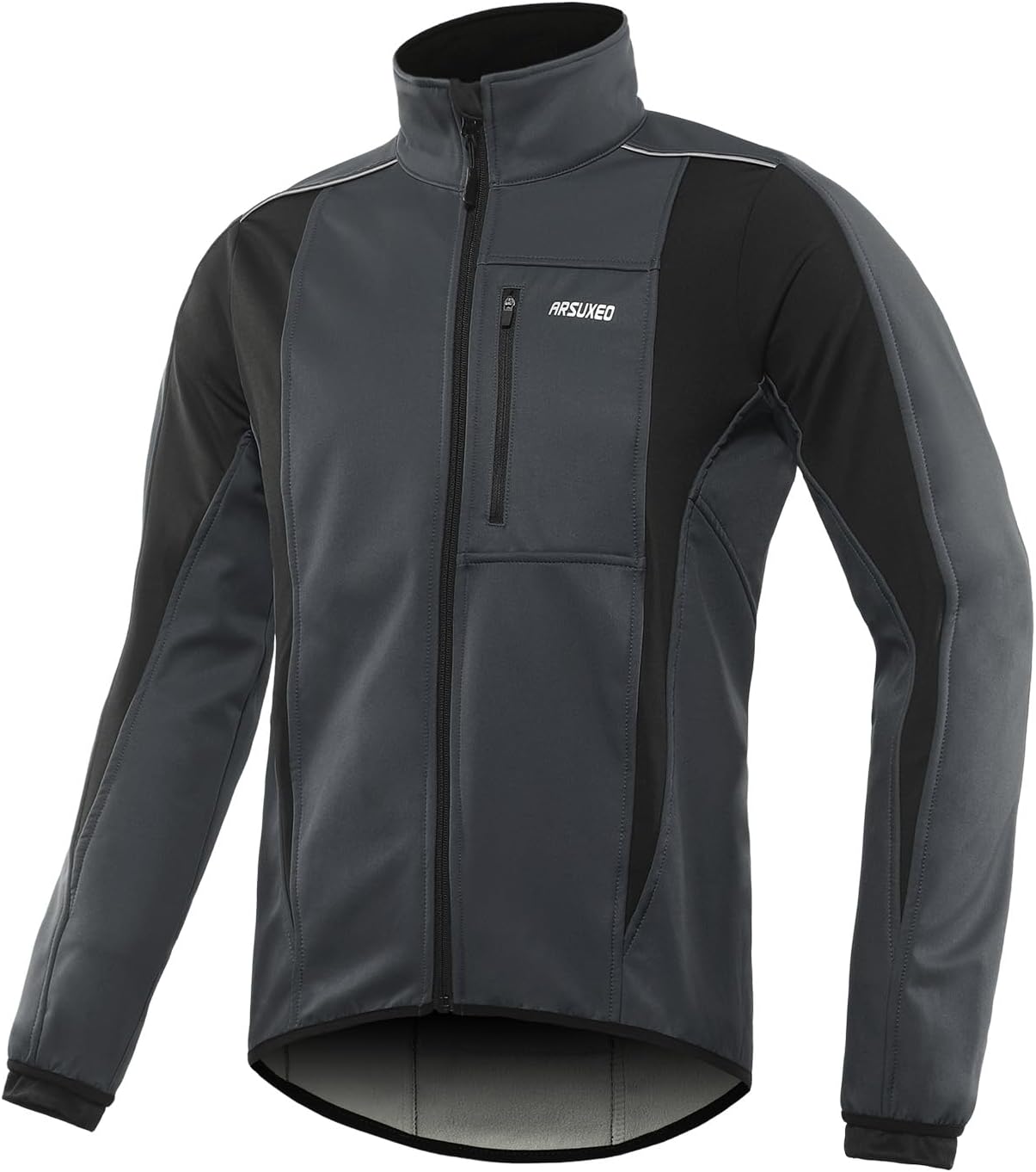 ARSUXEO Winter Warm UP Thermal Softshell Cycling Jacket Windproof Waterproof 15-k