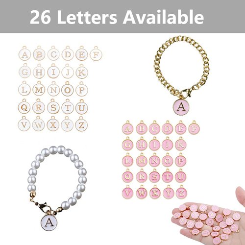 Cenekphy 2PCS Letter Charm Accessories For Stanley Cup, ID Initial Letter Charm A-Z Heart Shape Identification Handle Letter Charms, Personalized Pendants Accessories for Stanley Tumbler Cup, Letter S