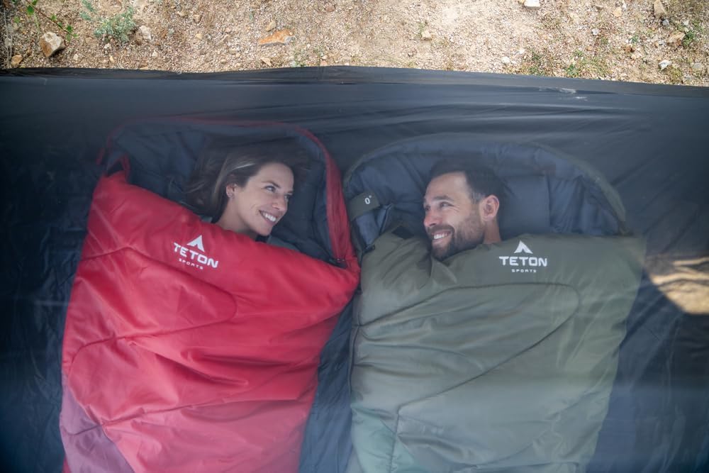 Teton Celsius XXL Sleeping Bag, Cold Weather Sleeping Bags for Adults and Kids, Camping Made Easy and Warm. Compression Sack Included, 35F, 25F, 0F, 20F Degree