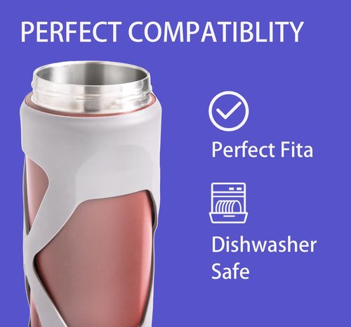 Silicone Water Bottle Boot for Owala 24 oz, Silicone Case with Handle, Anti-Slip Protective Sleeve Protector, Reduce Damage and Provide Comprehensive Protection for FreeSip(Blue)
