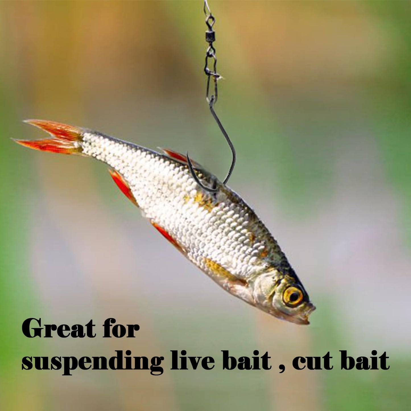 FishTrip Catfish Hooks Big River Hooks, 25pcs Live Cut Bait Fishing Hook for Catfishing Flathead Saltwater Freshwater (4/0)