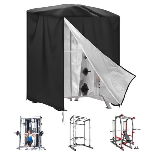 KY-HUAEN Power Cage Cover(Cover Only),Smith Machine Covers,83.5" H x 47" L x 67.7" W-Squat Rack Home Gym Accessories Outdoor and Indoor Universal Dust and Waterproof Four-Season Protective Cover