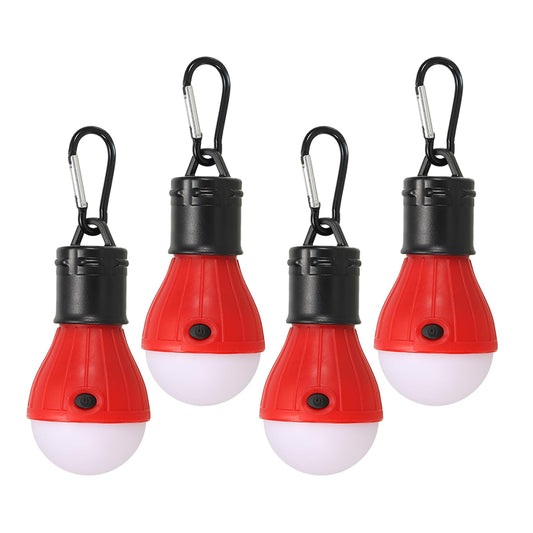 PATIKIL Tent Lantern, 4 Pack Portable Camping Light LED Camping Lantern for Backpacking Camping Hiking, 5.71" x 2.05", Red