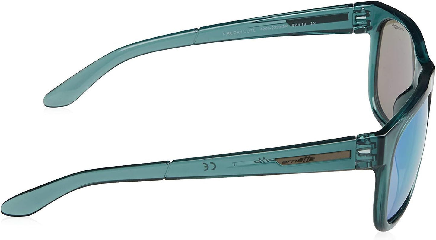 Arnette 4206 Green Ink Sunglasses with Light Green Mirror - Size 57/18