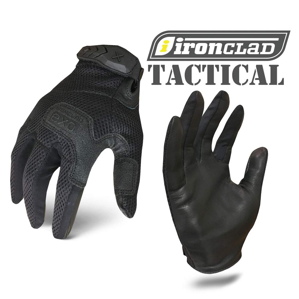 Ironclad EXOT-SVEN-02-S Tactical Stealth Vented Gloves, Small, Black