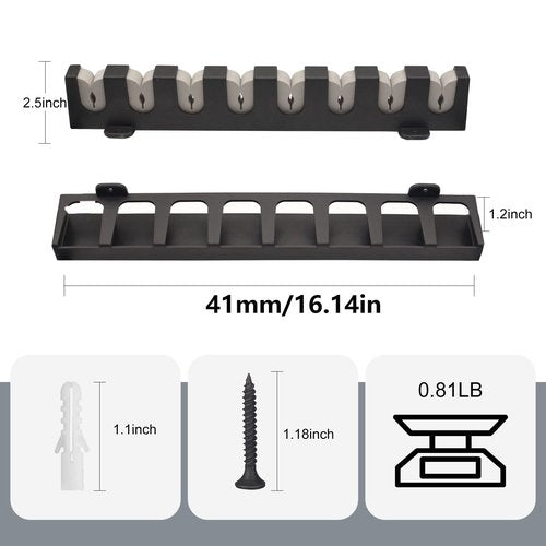 linguang Organizer Wall Mount 6/8 vertical/Horizontal for Fishing Rod Holders and Pole Racks Accessory to Garage Door Home Room(Gray 8 Vertical)