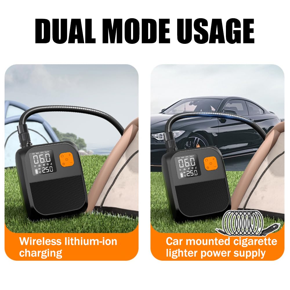 3T6B Rechargeable Paddle Board Pump with 8000mAh Battery,25PSI High Pressure SUP Pump & Car Adapter Powered Portable Electric Air Pump,for Stand Up Paddle Boards,Boats,Tent and Kayaks