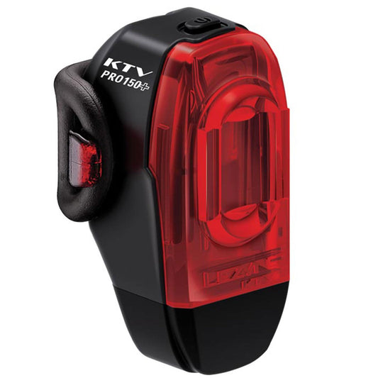 LEZYNE KTV Drive Pro+ Bicycle USB Rechargeable IPX7 Waterproof 270-Degree Visibility LED Rear Light w/Multiple Solid & Flash Modes | Mounting Strap Included, Black, 150 Lumens/USB Stick