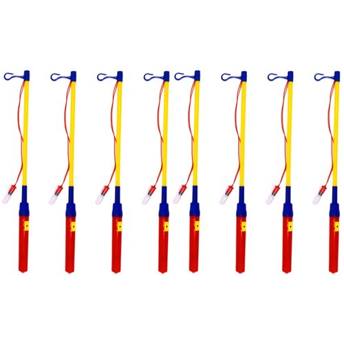 DOITOOL Lantern Holder LED Lantern Sticks Plastic Electronic Laternenstab Holder for Kids, 8pcs, 39CM, Without Battery